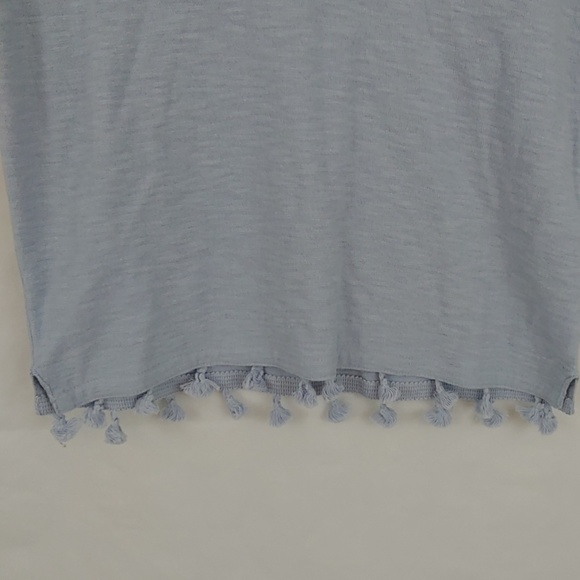 J Crew Blue Long Sleeve Tassels On Bottom Size XXS - Picture 3 of 5